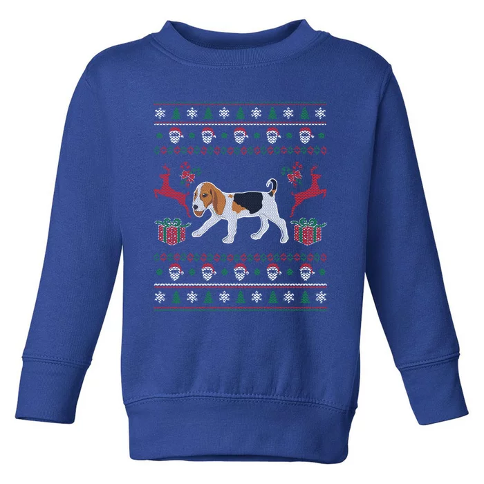 Beagle Ugly Christmas Funny Funny Gift For Dog Lover Toddler Sweatshirt