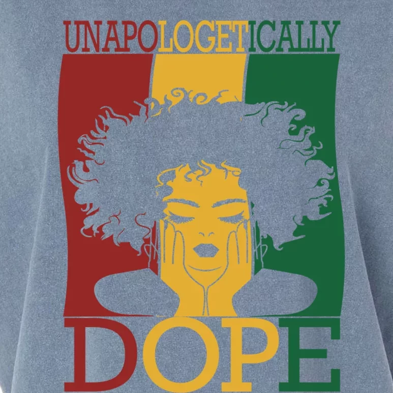 Black Unapologetically Dope Junenth Black History Funny Gift Garment-Dyed Women's Muscle Tee