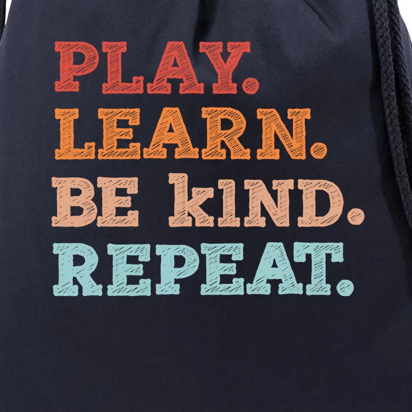 Boy Unity Day Orange Play Learn Be Kind Repeat Drawstring Bag