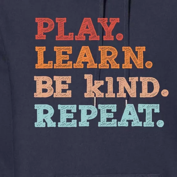 Boy Unity Day Orange Play Learn Be Kind Repeat Premium Hoodie