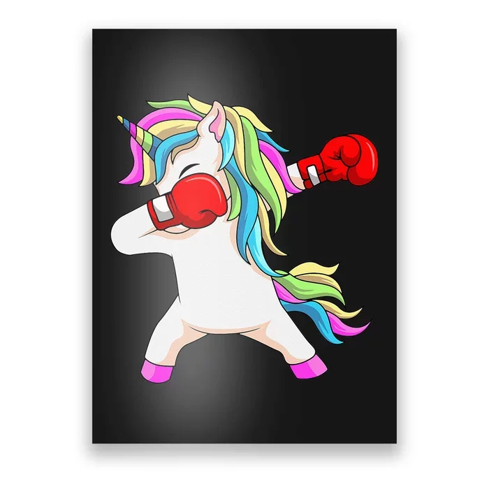 Boxing Unicorn Dabbing Boxer Coach Trainee Student Poster