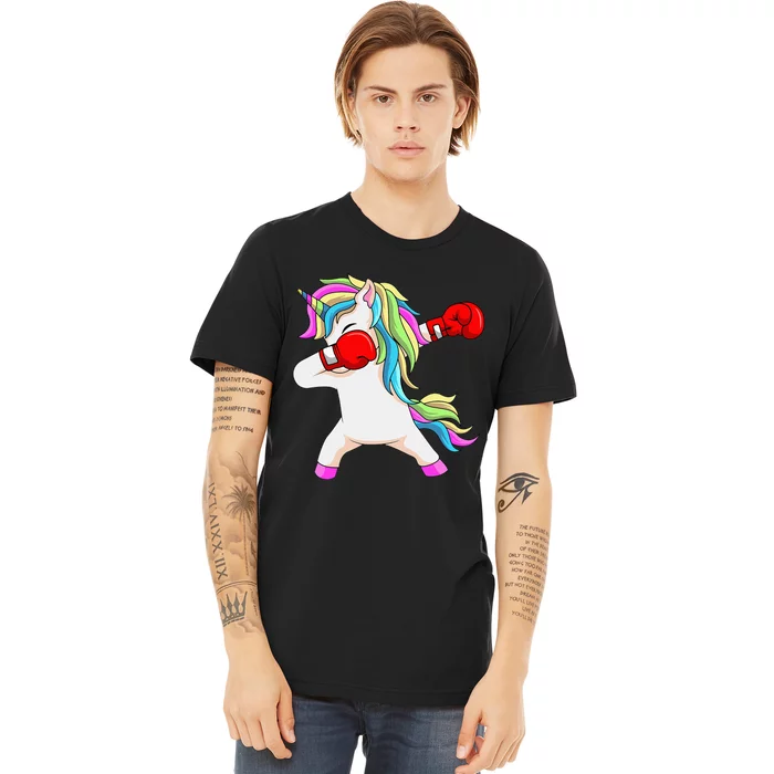 Boxing Unicorn Dabbing Boxer Coach Trainee Student Premium T-Shirt