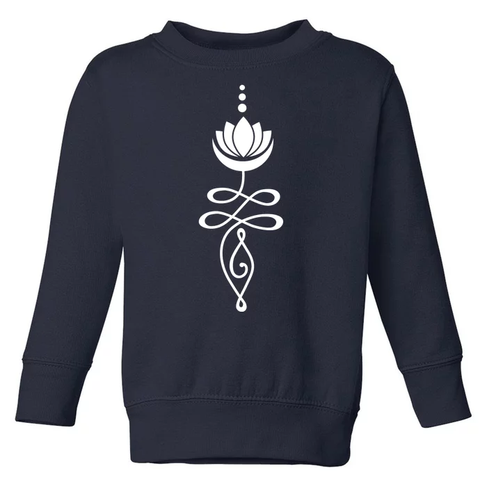 Buddhist Crescent Moon And Lotus Flower Toddler Sweatshirt