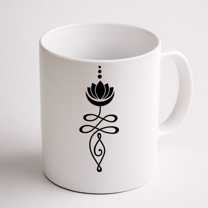 Buddhist Crescent Moon And Lotus Flower Front & Back Coffee Mug