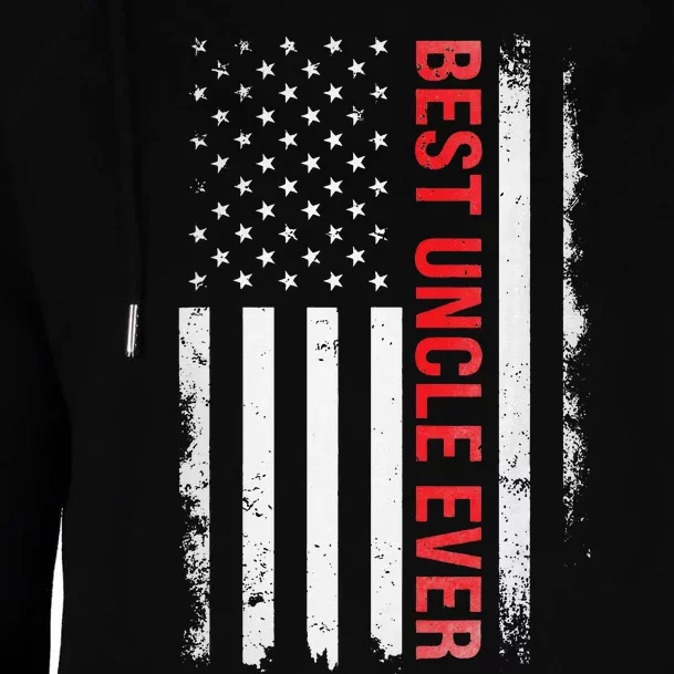 Best Uncle Ever USA Flag Funny Uncle Womens Funnel Neck Pullover Hood