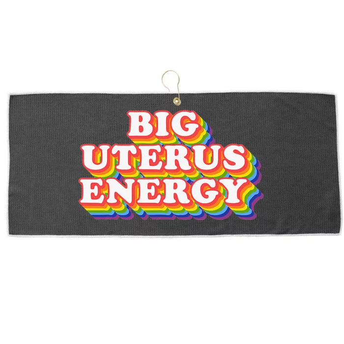 Big Uterus Energy Pro Choice 's Rights Radical Feminist Large Microfiber Waffle Golf Towel