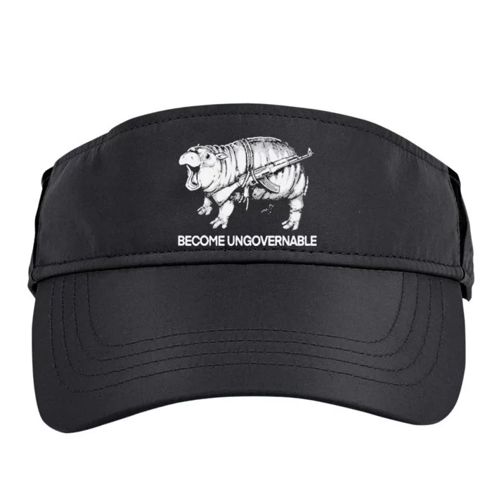 Become Ungovernable Funny Moodeng Gift Adult Drive Performance Visor