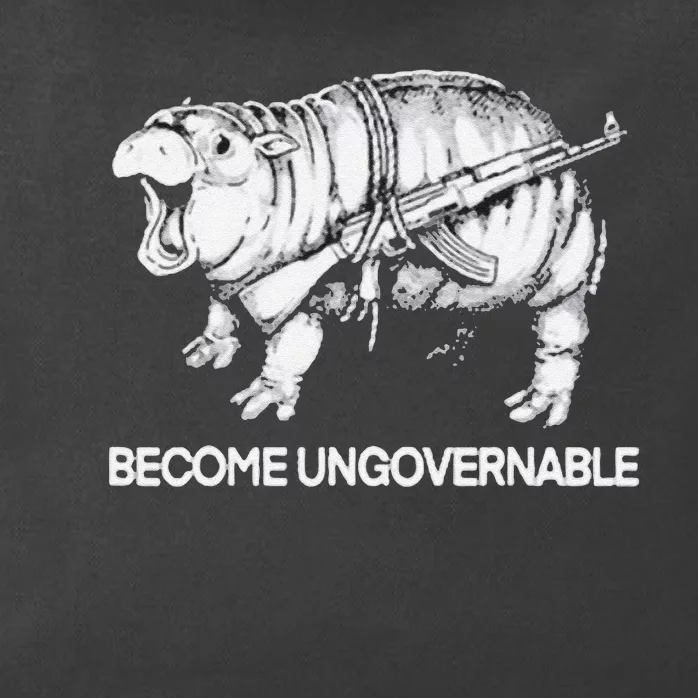 Become Ungovernable Funny Moodeng Gift Zip Tote Bag