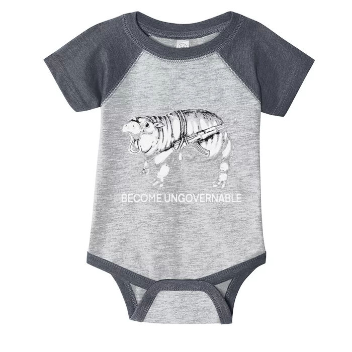 Become Ungovernable Funny Moodeng Gift Infant Baby Jersey Bodysuit