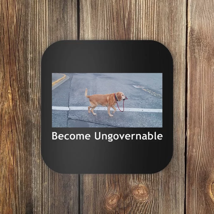 Become Ungovernable Funny Dog Meme Men Women Coaster