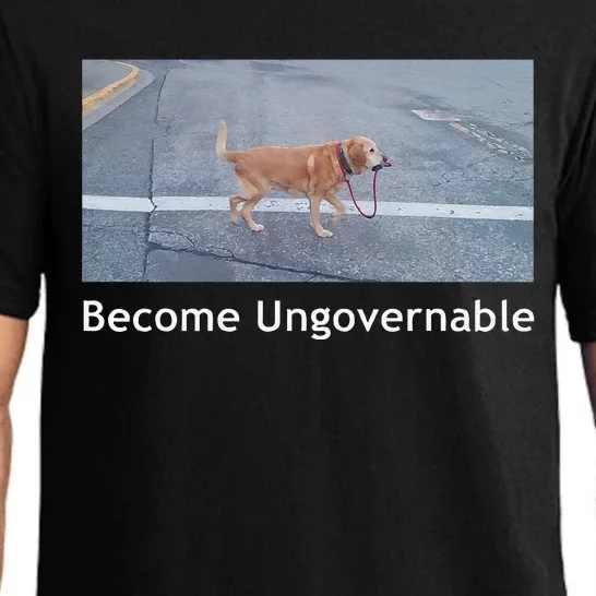 Become Ungovernable Funny Dog Meme Men Women Pajama Set