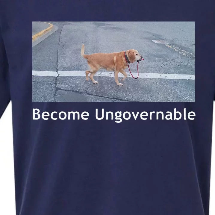 Become Ungovernable Funny Dog Meme Men Women Sueded Cloud Jersey T-Shirt