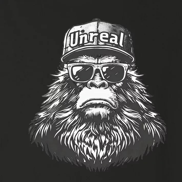 Bigfoot Unreal Funny Sasquatch Disguise Trucker Hat Shades Toddler Long Sleeve Shirt