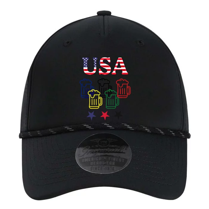 Beer Usa Flag America Lovers Team Gift Performance The Dyno Cap