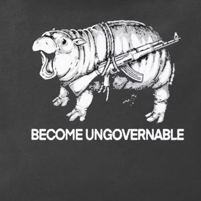 Become Ungovernable Funny Moodeng Zip Tote Bag