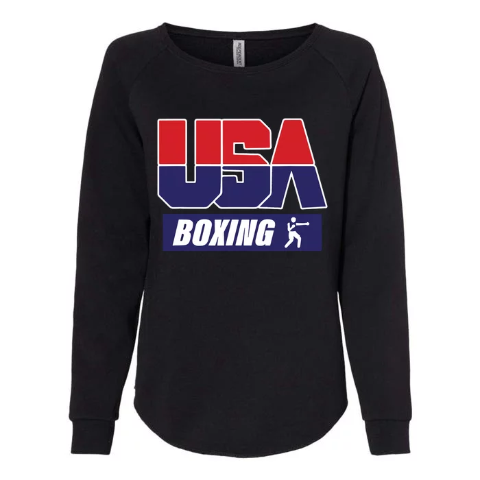 Boxing USA Funny Womens California Wash Sweatshirt