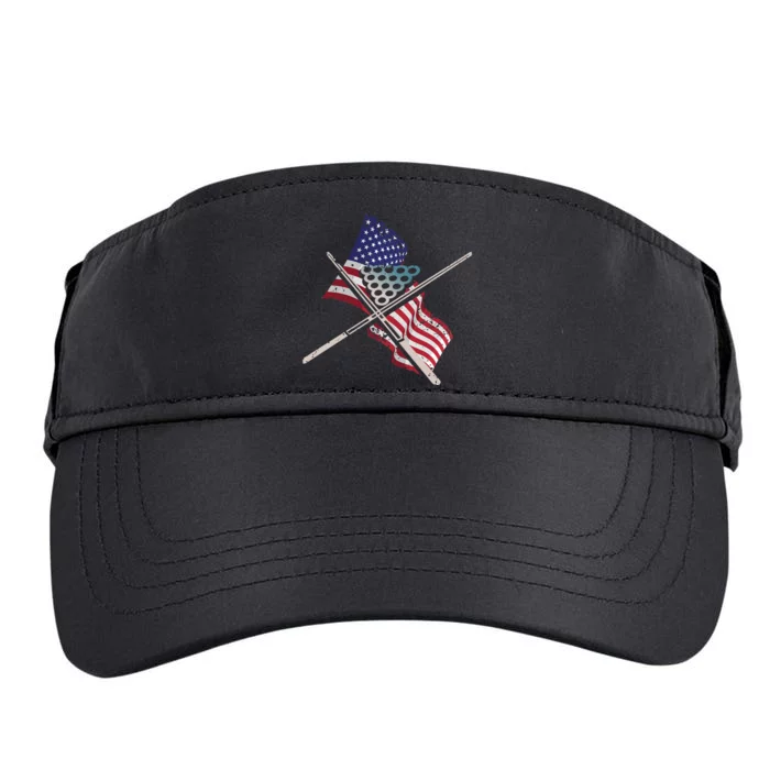 Billiards Usa Flag Billiards Dad Gift For Father’s Day Adult Drive Performance Visor