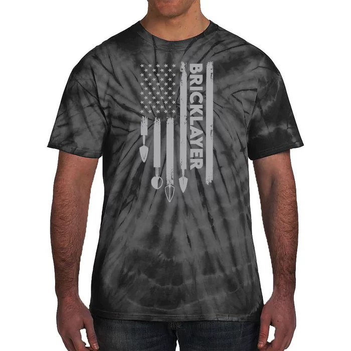 Bricklayer USA Flag America Brick Masonry Tie-Dye T-Shirt