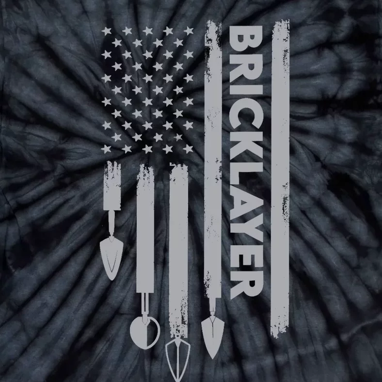 Bricklayer USA Flag America Brick Masonry Tie-Dye T-Shirt