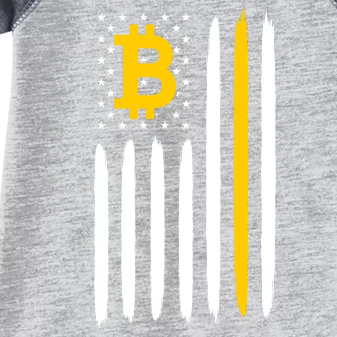 Bitcoin USA Flag Infant Baby Jersey Bodysuit