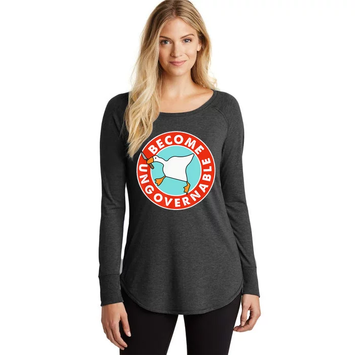 Become Ungovernable Funny Goose Women's Perfect Tri Tunic Long Sleeve Shirt