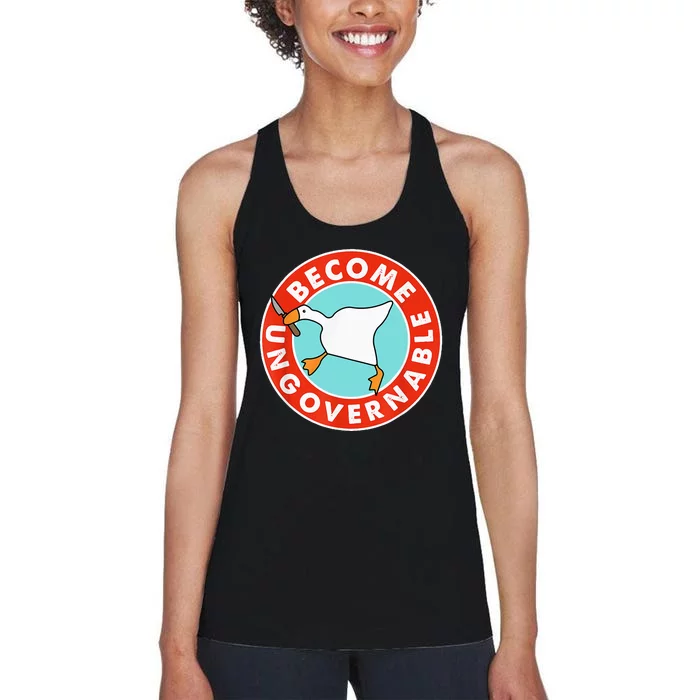 Become Ungovernable Funny Goose Women's Racerback Tank