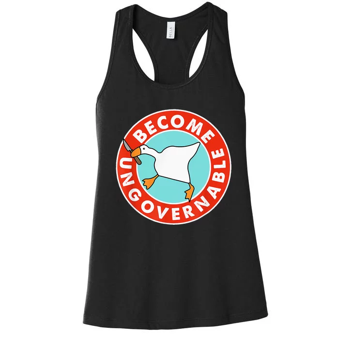 Become Ungovernable Funny Goose Women's Racerback Tank