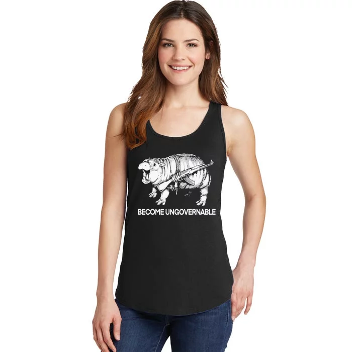 Become Ungovernable Funny Moodeng Ladies Essential Tank