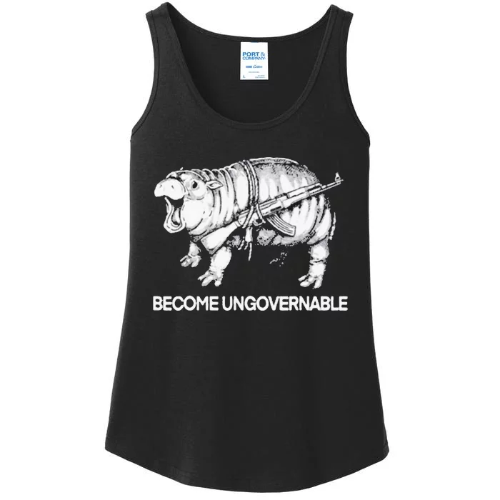 Become Ungovernable Funny Moodeng Ladies Essential Tank