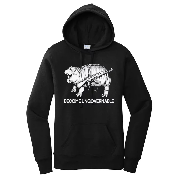 Become Ungovernable Funny Moodeng Women's Pullover Hoodie