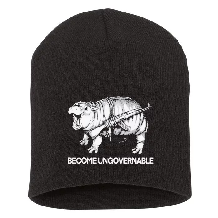 Become Ungovernable Funny Moodeng Short Acrylic Beanie