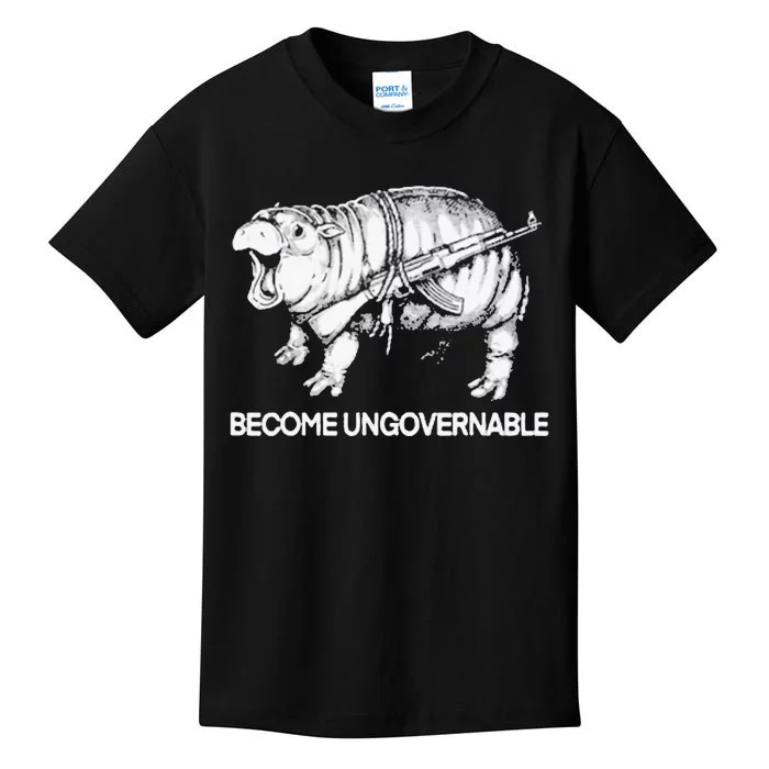 Become Ungovernable Funny Moodeng Kids T-Shirt