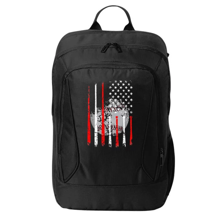 Baseball Usa Flag American Flag Vintage City Backpack