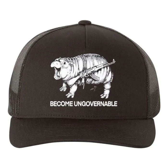 Become Ungovernable Funny Moodeng Yupoong Adult 5-Panel Trucker Hat