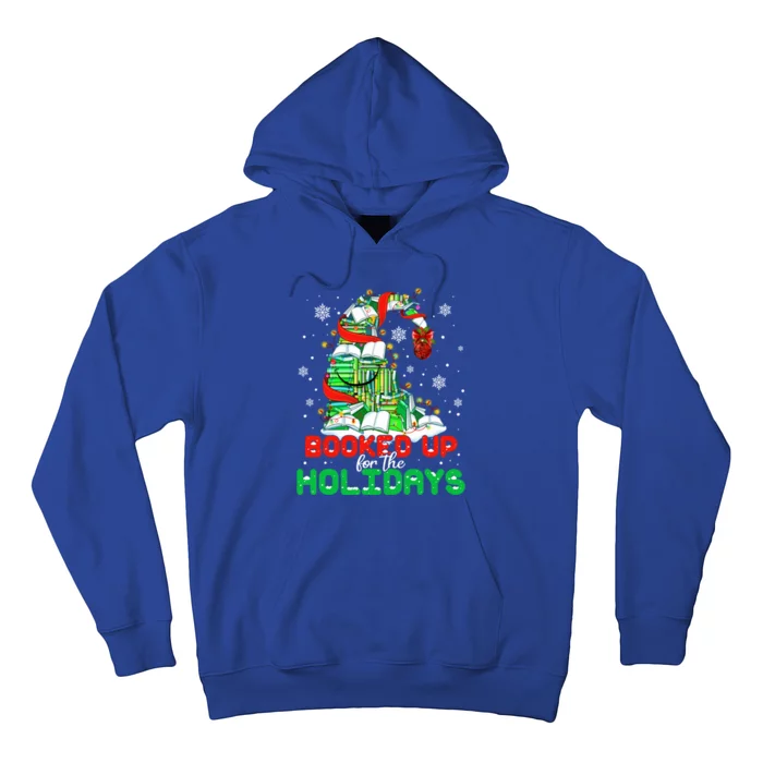 Booked Up For The Holidays Books Christmas Tree Book Lovers Cool Gift Hoodie