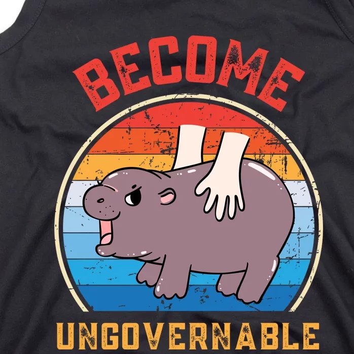 Become Ungovernable Funny Moo Deng Baby Hippo Tank Top