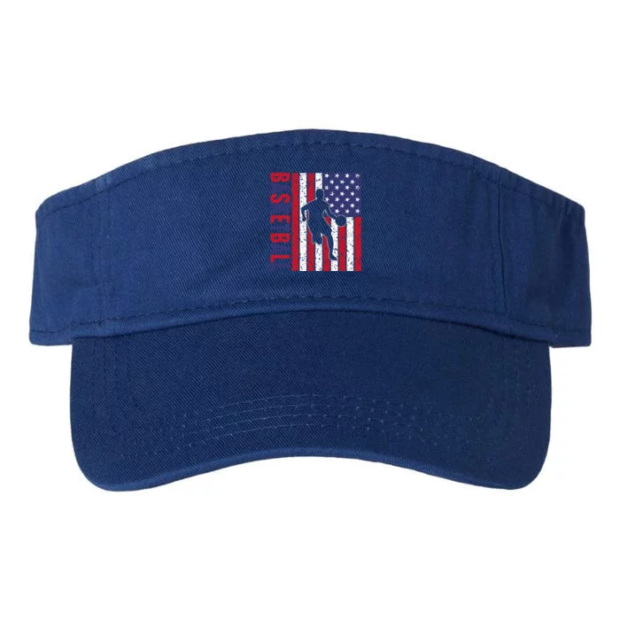 Basketball USA Flag For Basketball Fan Valucap Bio-Washed Visor