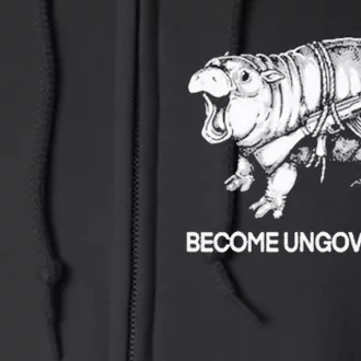 Become Ungovernable Funny Moo Deng Full Zip Hoodie