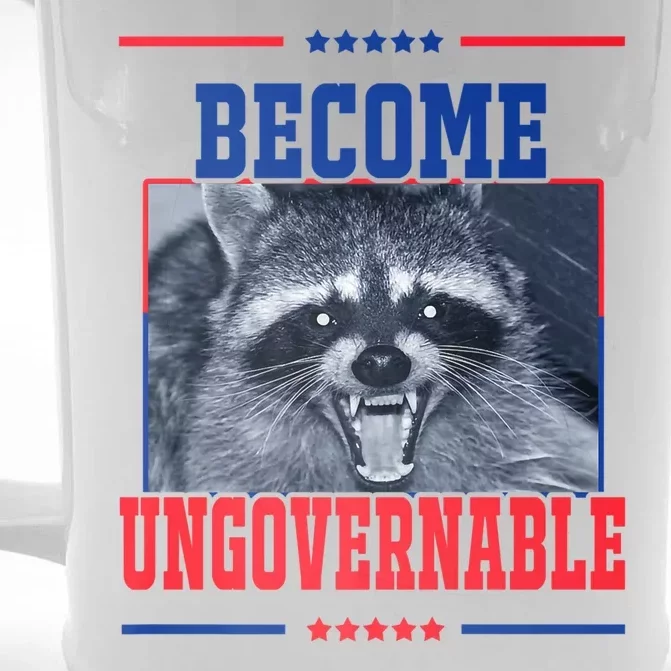 Become Ungovernable Funny Raccoon Front & Back Beer Stein