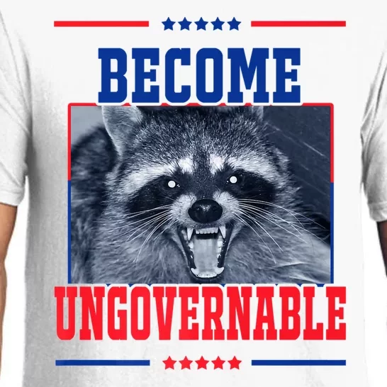 Become Ungovernable Funny Raccoon Pajama Set