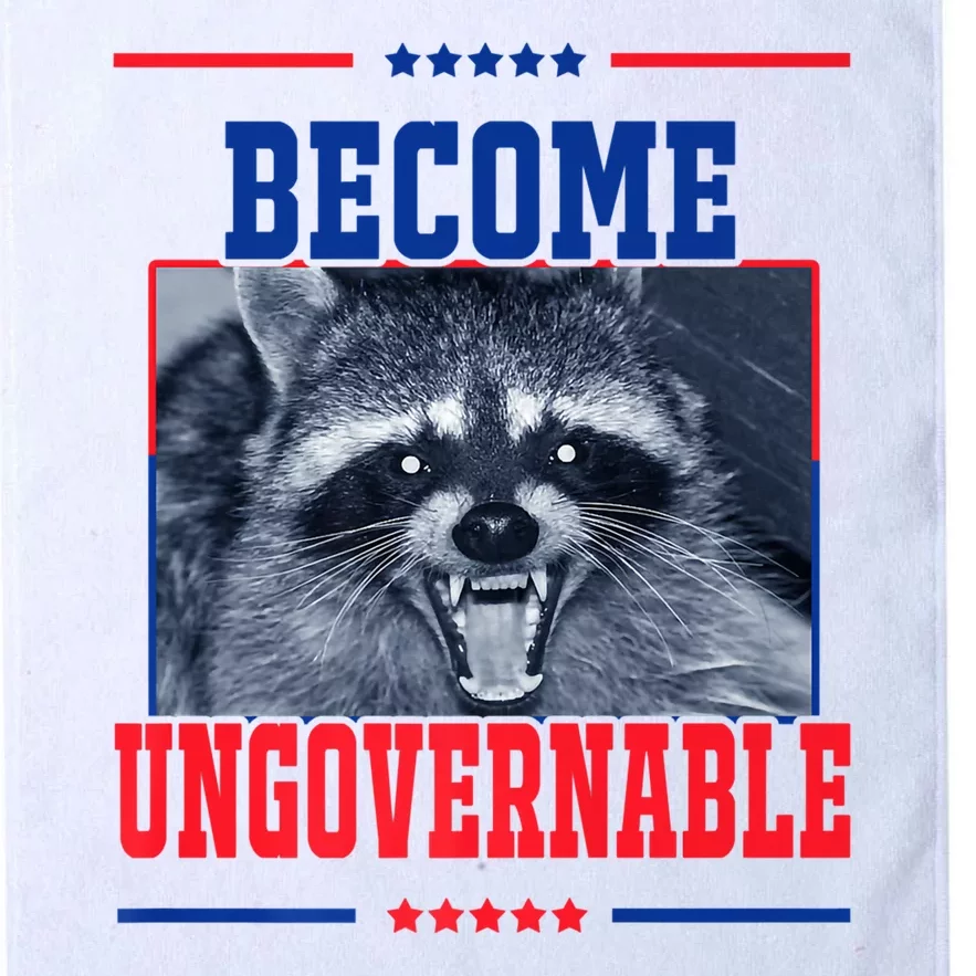 Become Ungovernable Funny Raccoon Platinum Collection Golf Towel