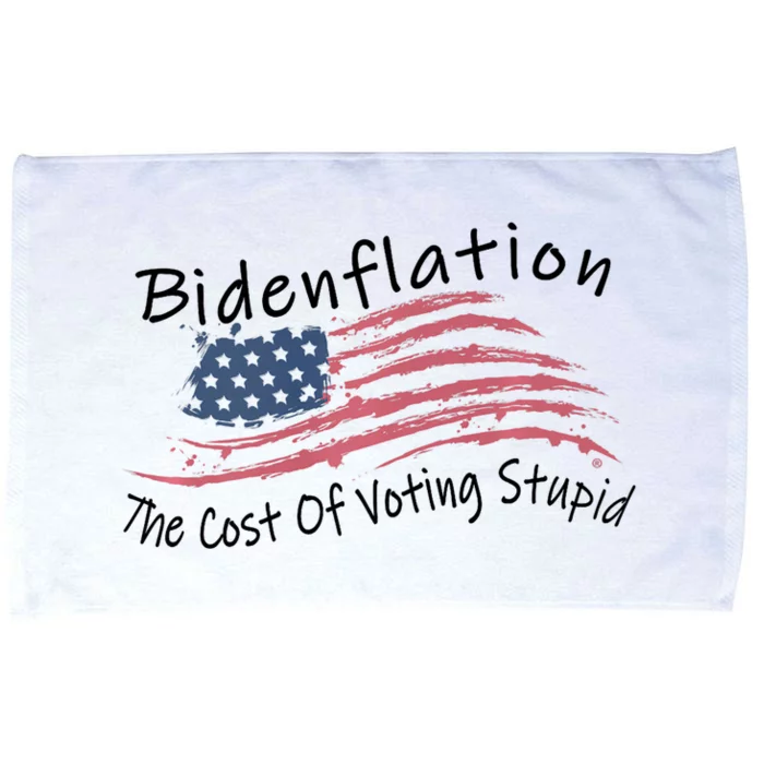 Bidenflation USA Flag The Cost Of Voting Stupid Anti Biden Microfiber Hand Towel