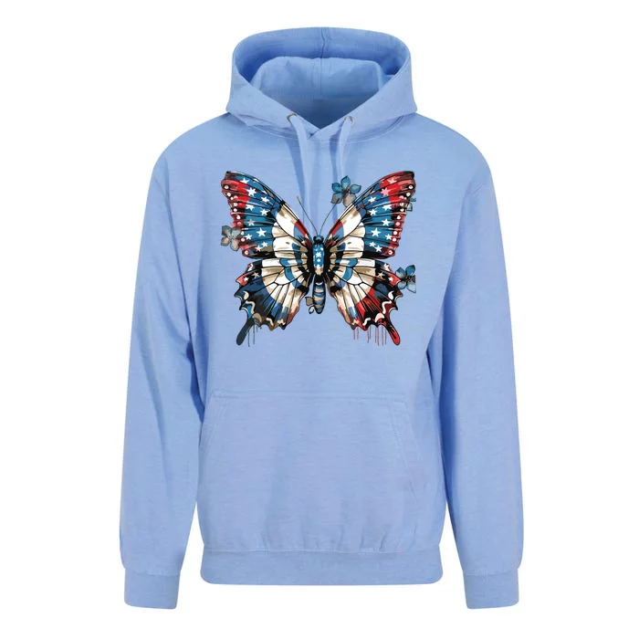 Butterfly Us Flag Unisex Surf Hoodie