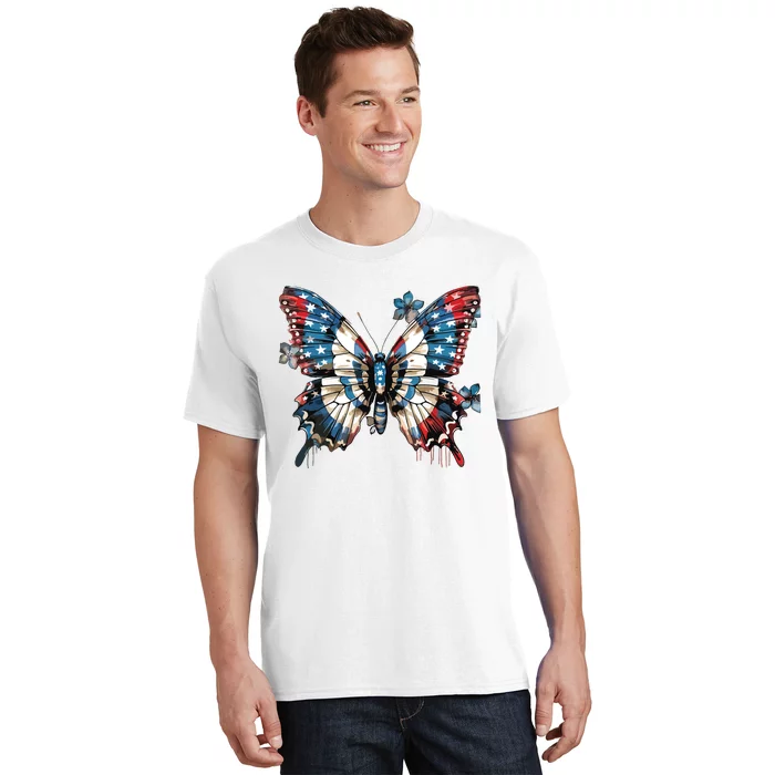 Butterfly Us Flag T-Shirt