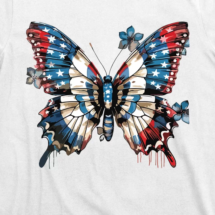 Butterfly Us Flag T-Shirt