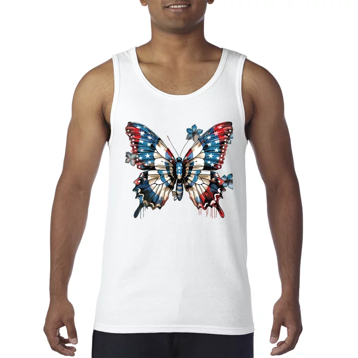 Butterfly Us Flag Tank Top