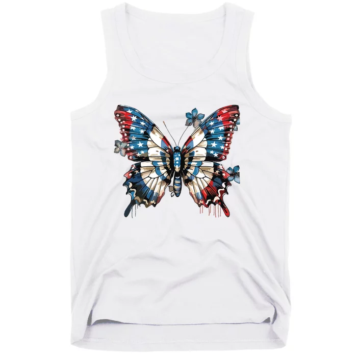 Butterfly Us Flag Tank Top