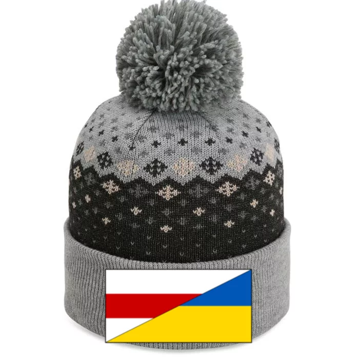 Belarus Ukraine Flag Belarusian Ukrainian Pride Nationality Gift The Baniff Cuffed Pom Beanie