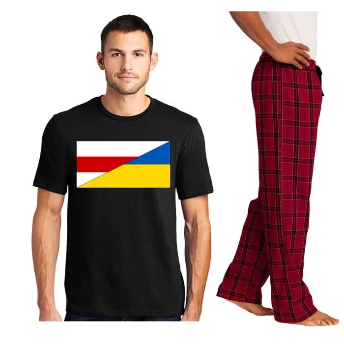 Belarus Ukraine Flag Belarusian Ukrainian Pride Nationality Gift Pajama Set