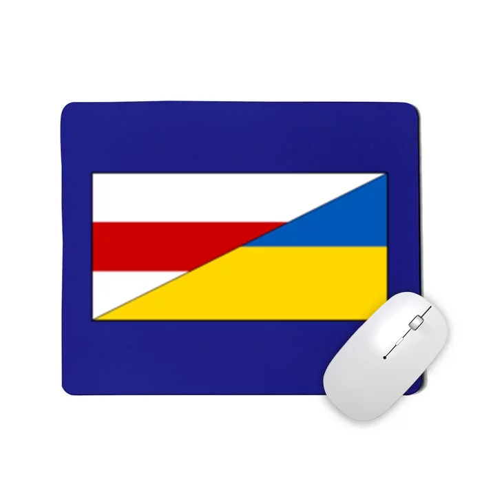 Belarus Ukraine Flag Belarusian Ukrainian Pride Nationality Gift Mousepad